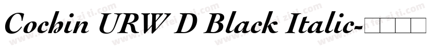 Cochin URW D Black Italic字体转换